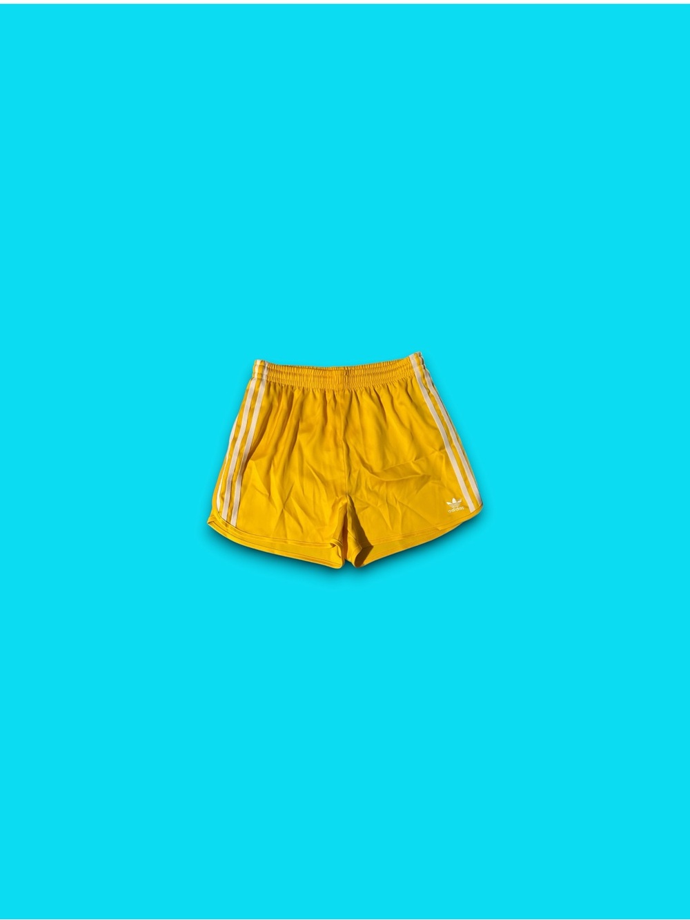 Adidas Originals 3 Stripe Sprinter Shorts Men's Size Small Canary Yellow